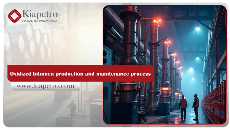 Oxidized bitumen production and maintenance process