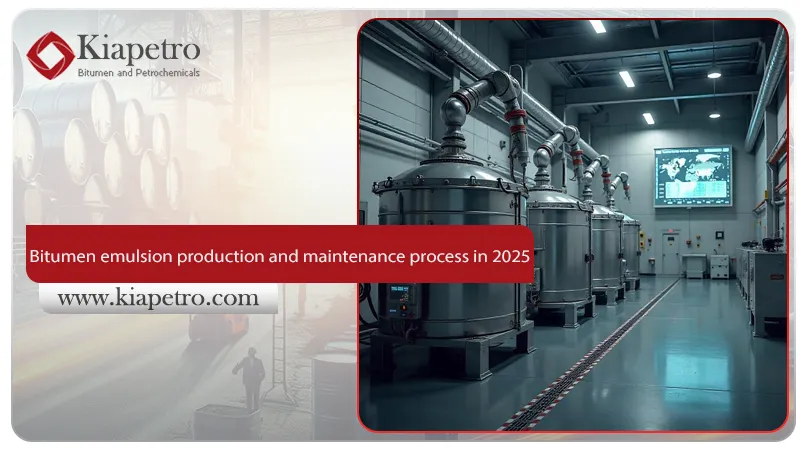 Bitumen emulsion production and maintenance process