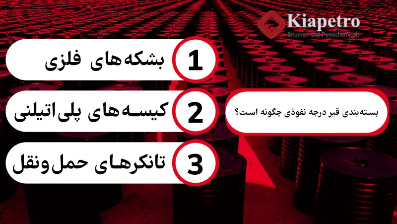 بسته‌بندی قیر درجه نفوذی چگونه است؟